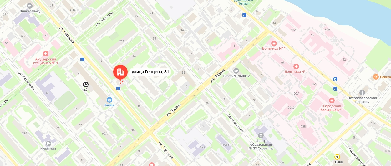 Карта Вологда
