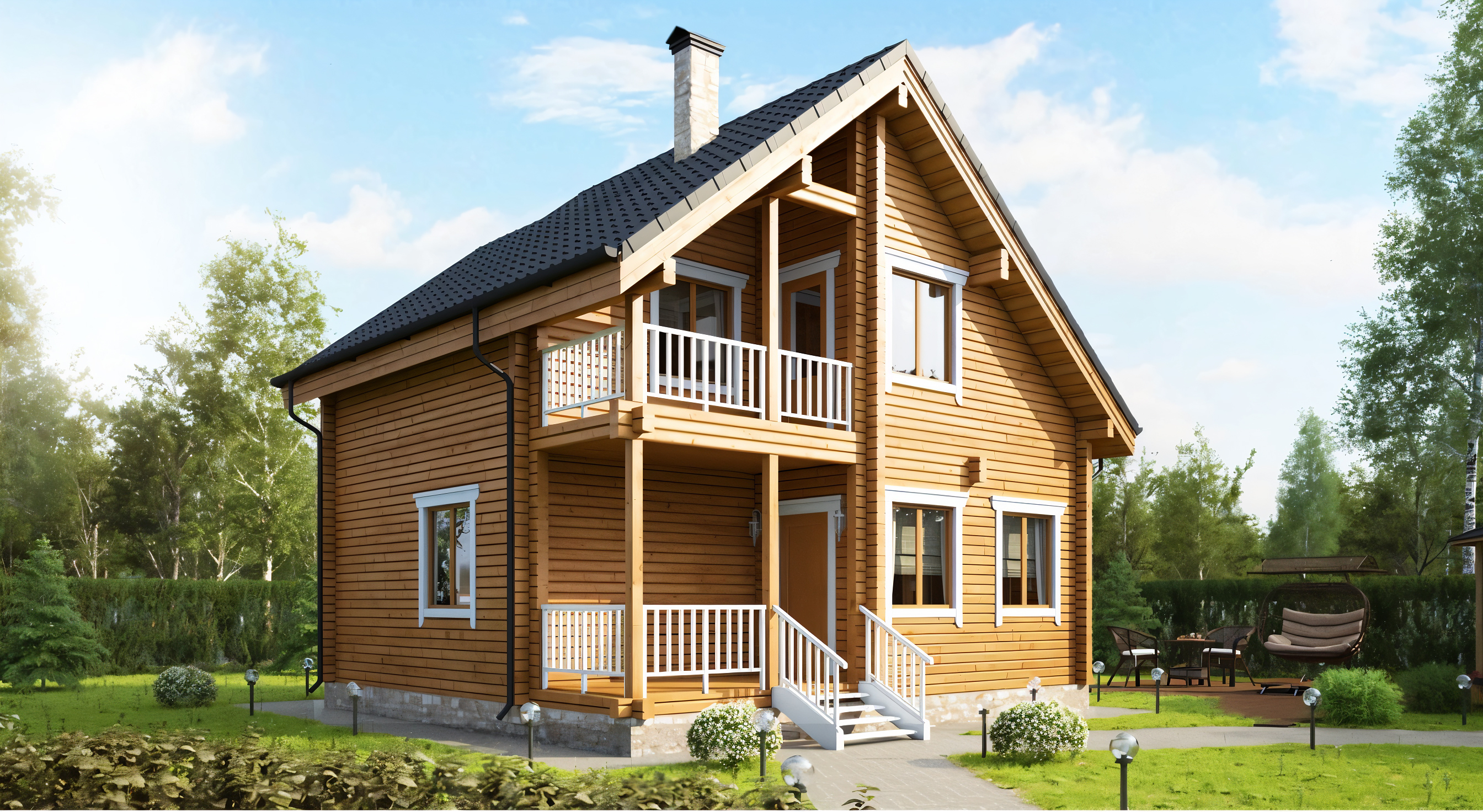 Дом из клееного бруса VZ-307 