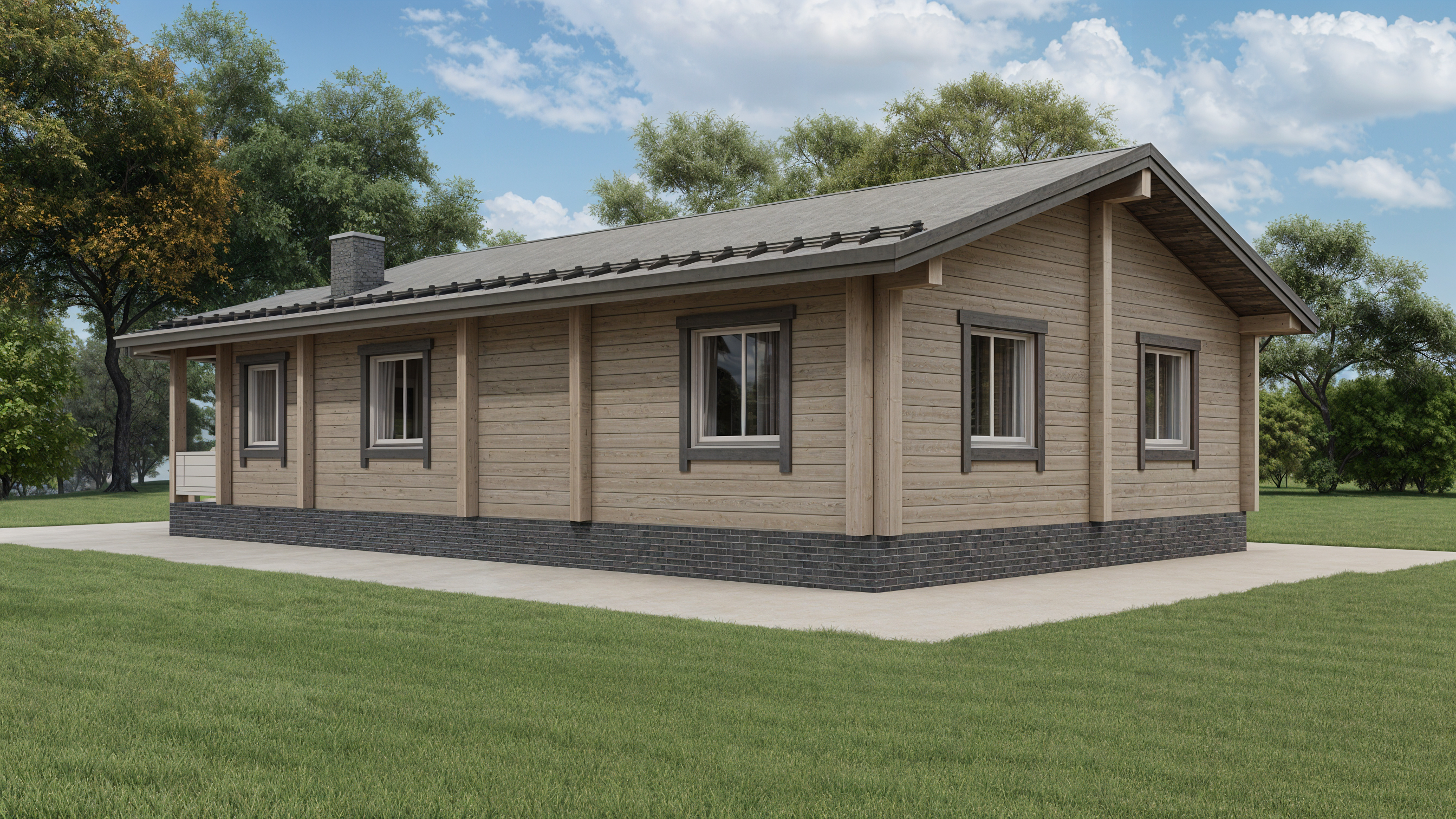 Дом из профилированного  бруса VZ-334