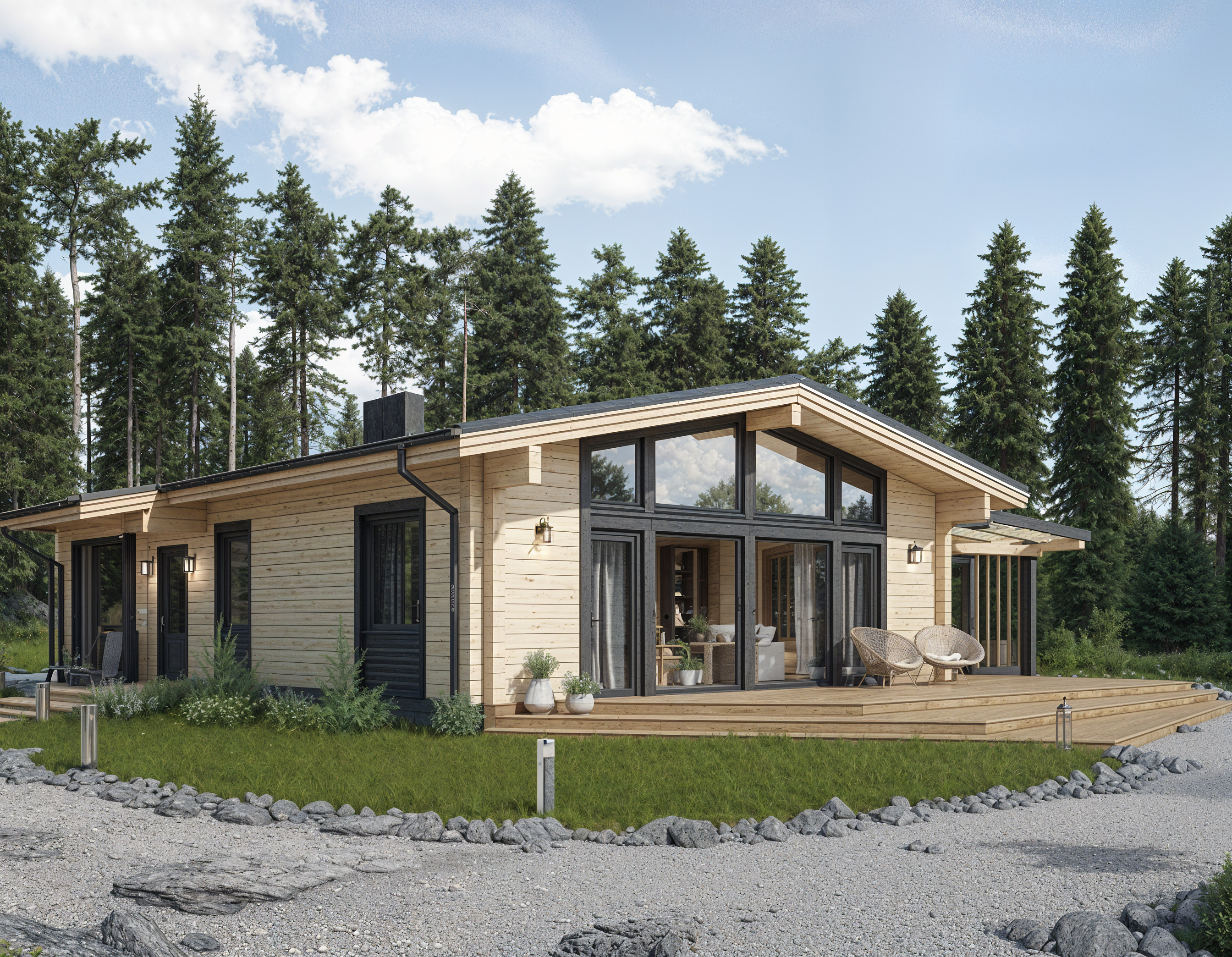 Дом из клееного бруса VZ-374 