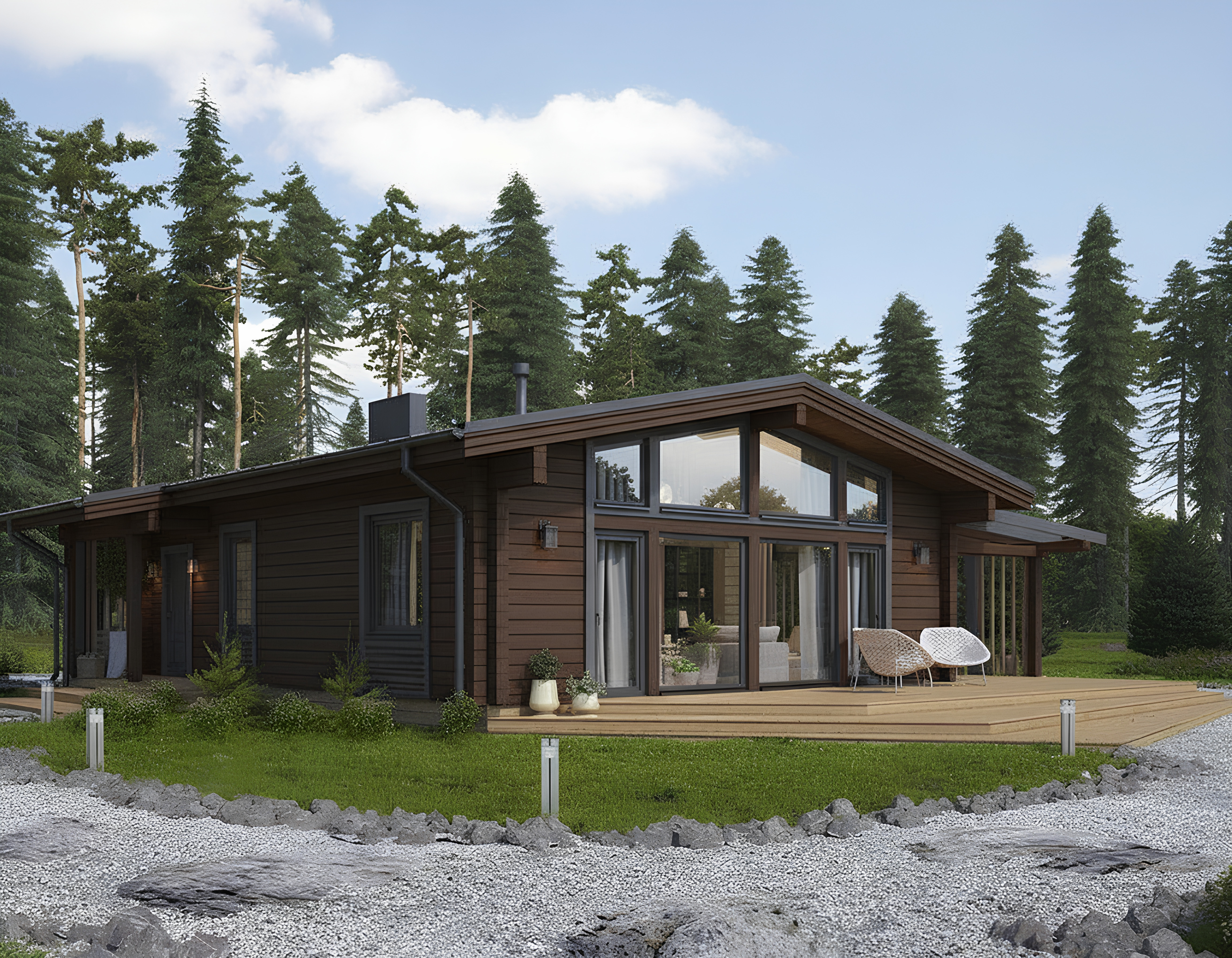 Дом из клееного бруса VZ-374 