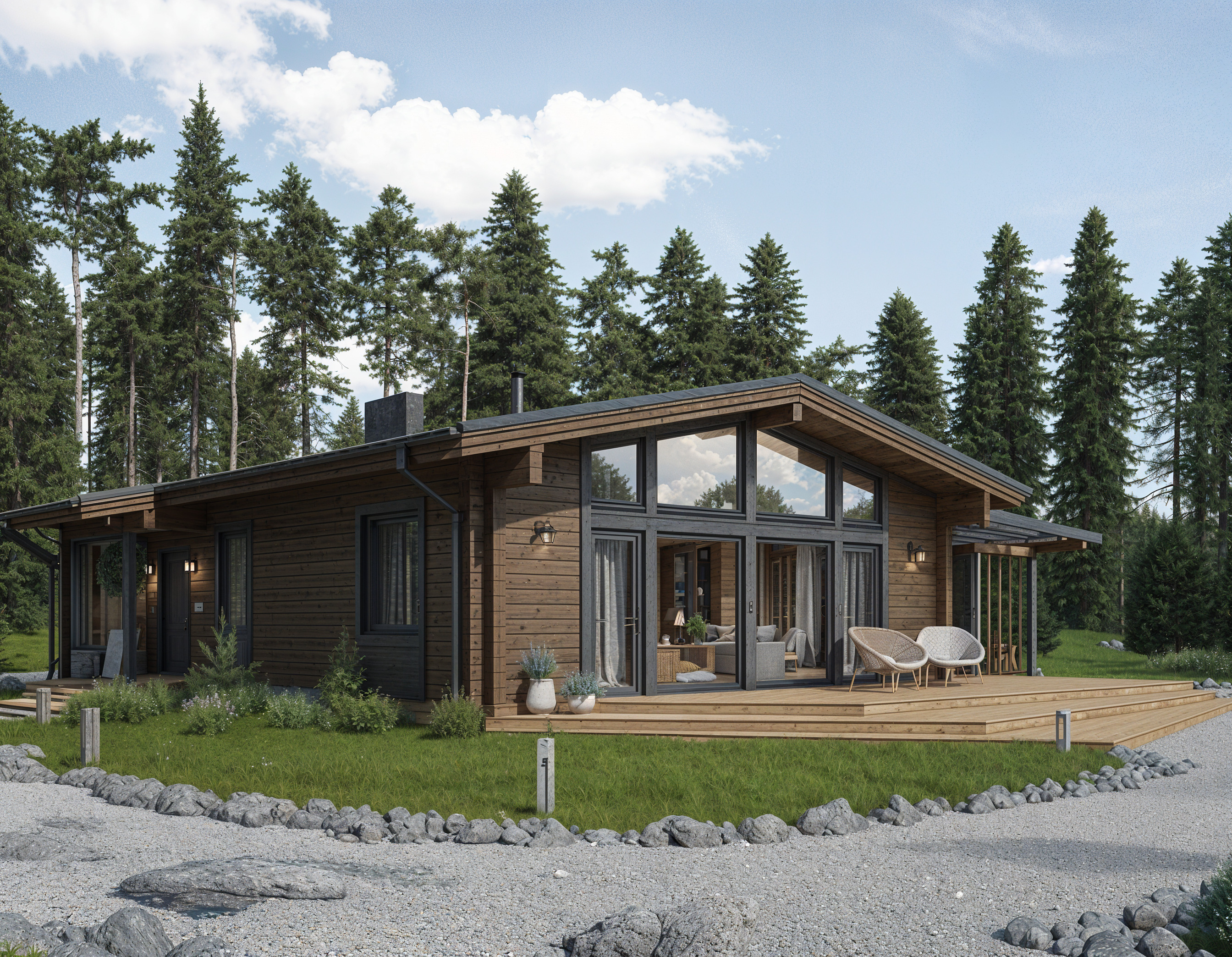 Дом из клееного бруса VZ-374 