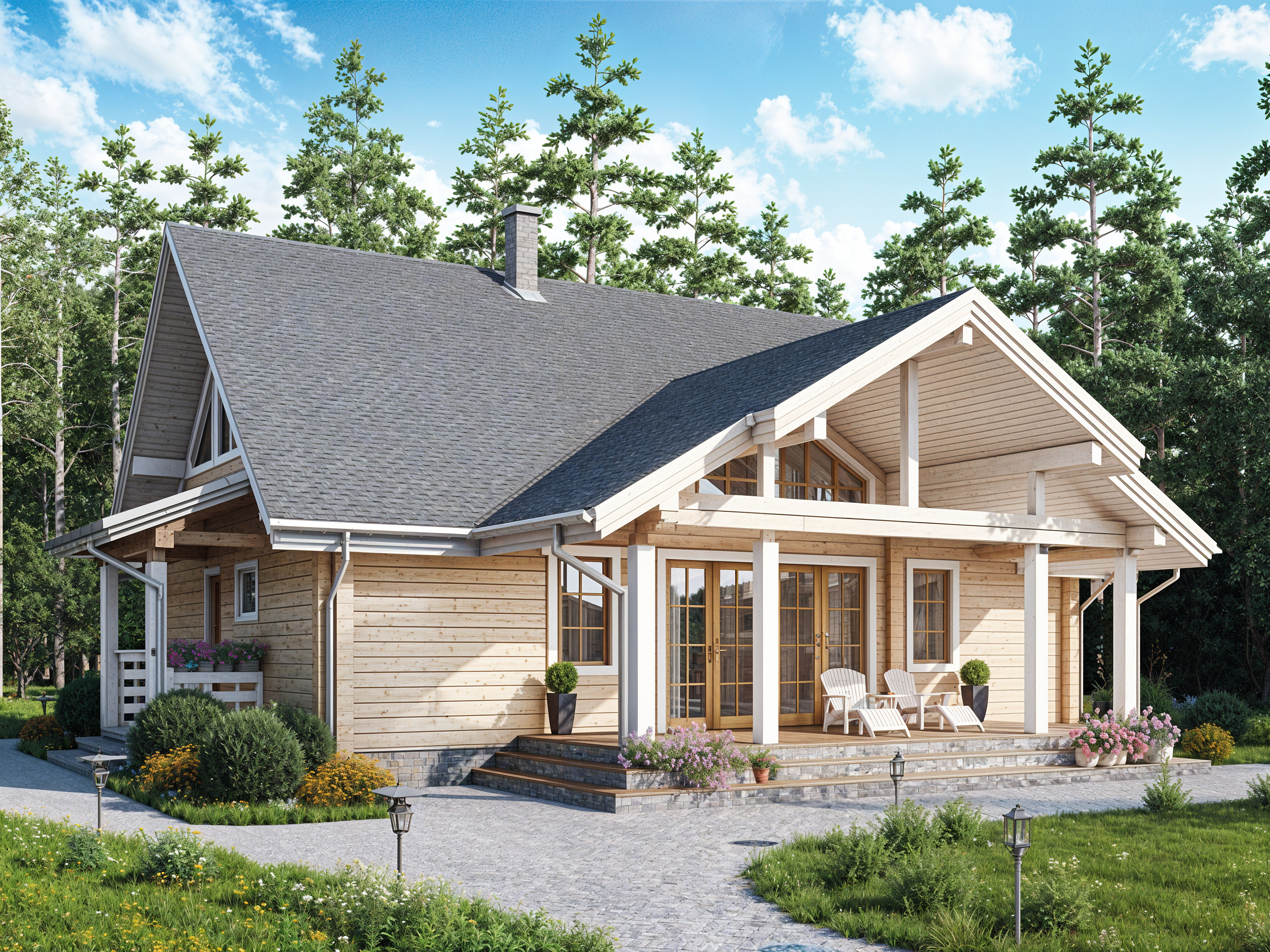 Дом из профилированного бруса VZ-388 