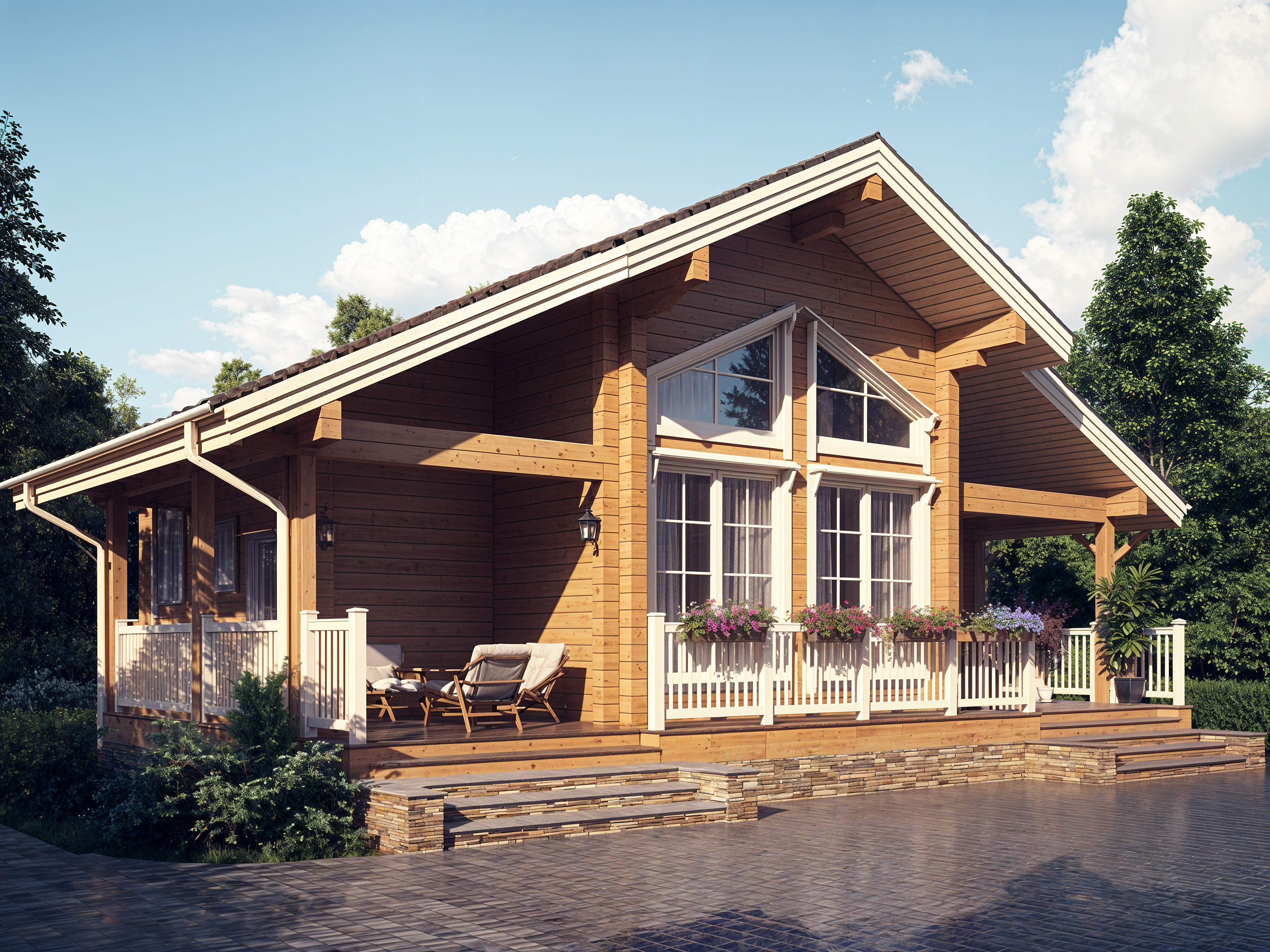 Дом из клееного бруса VZ-390 