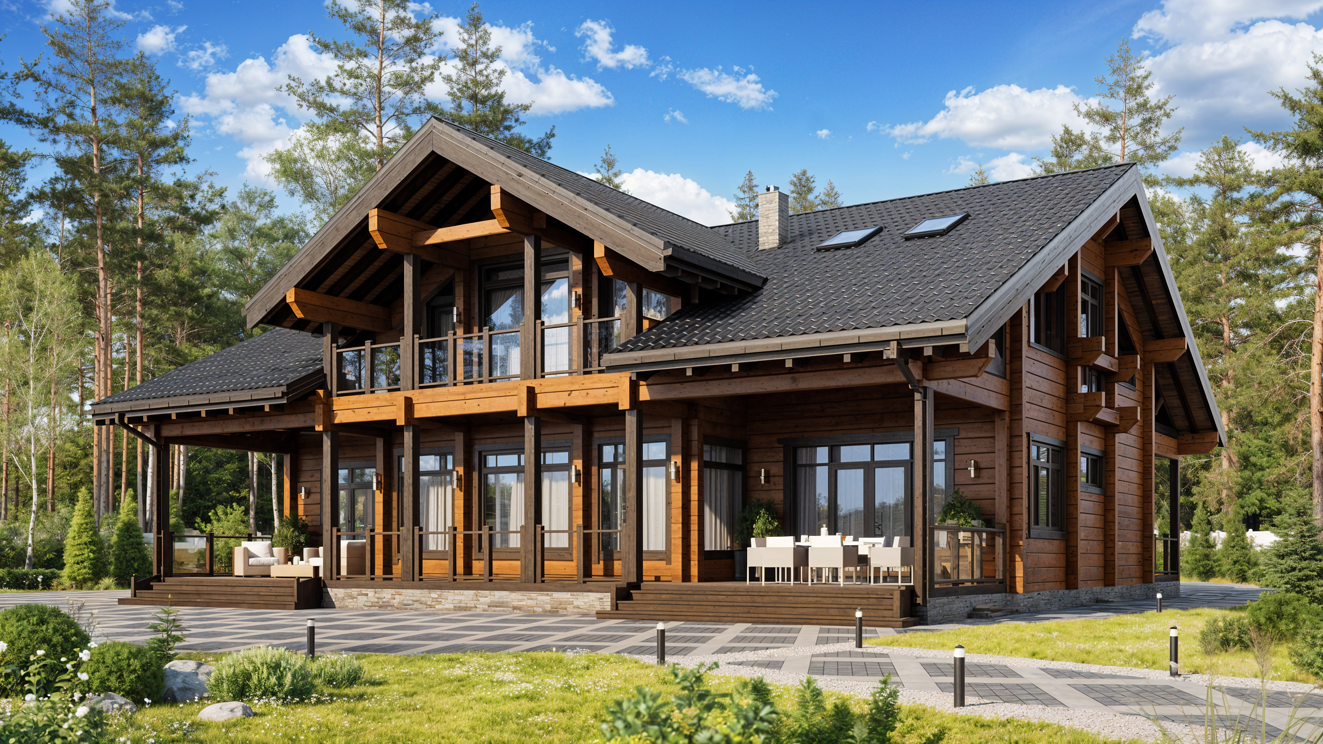 Дом из клееного бруса VZ-394 