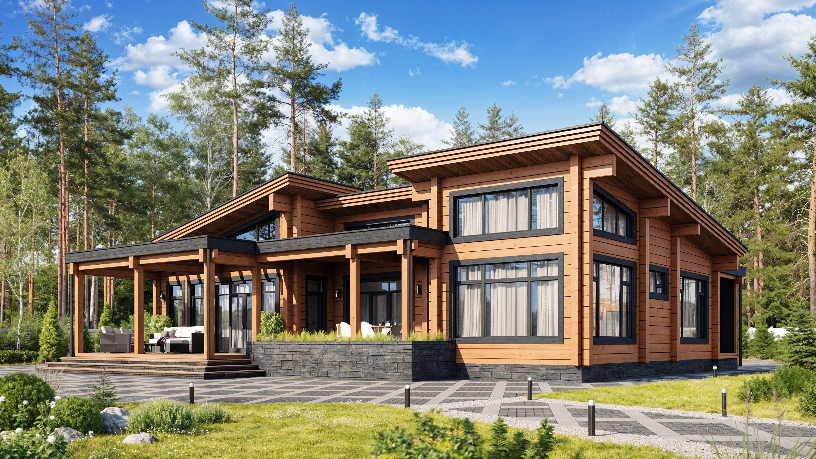 Дом из клееного бруса VZ-402