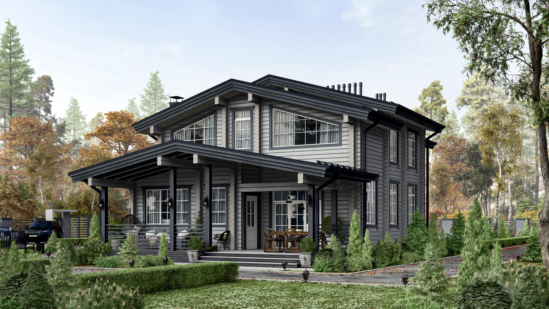 Дом из клееного бруса VZ-406 