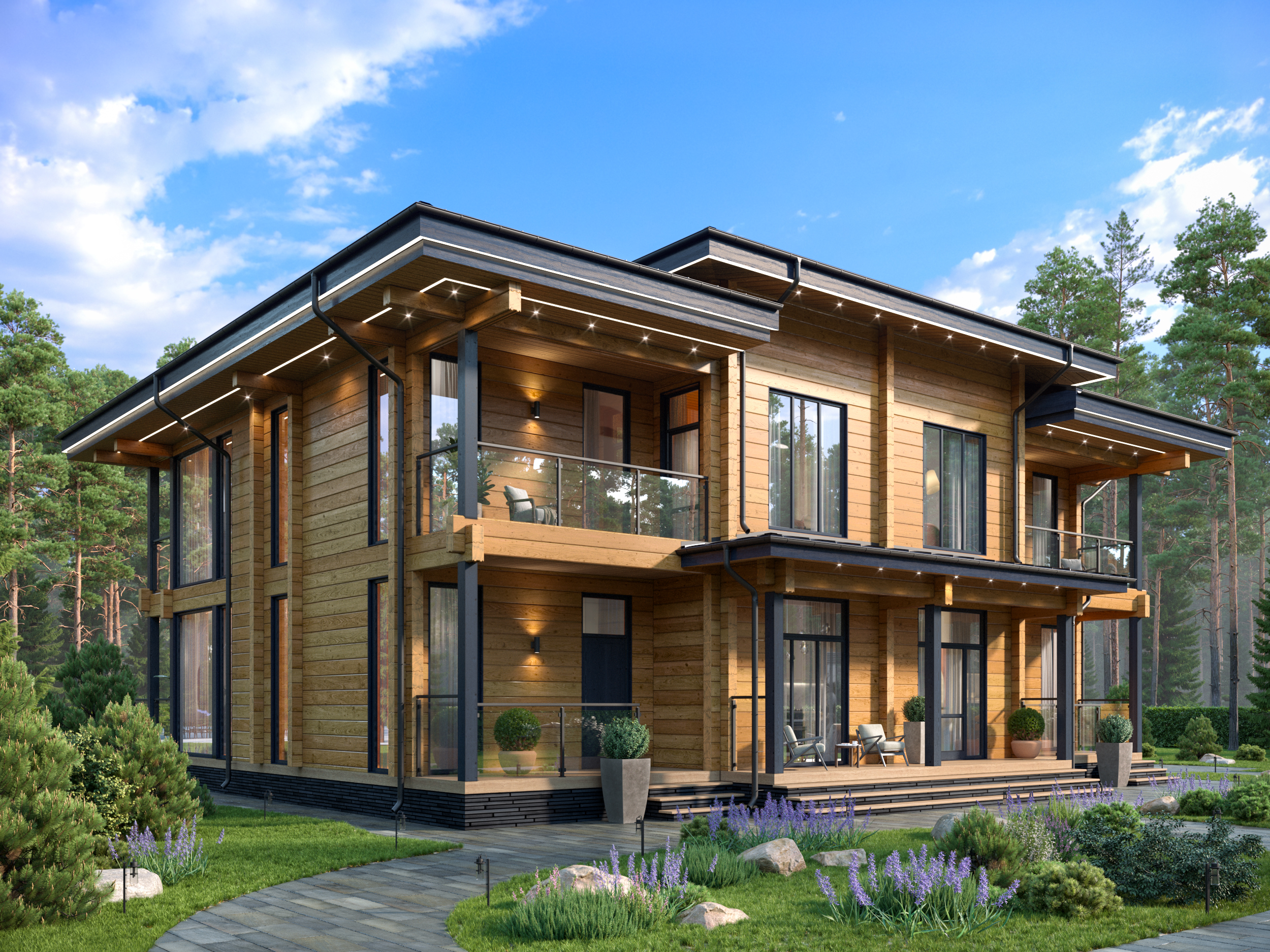 Дом из клееного бруса VZ-472  