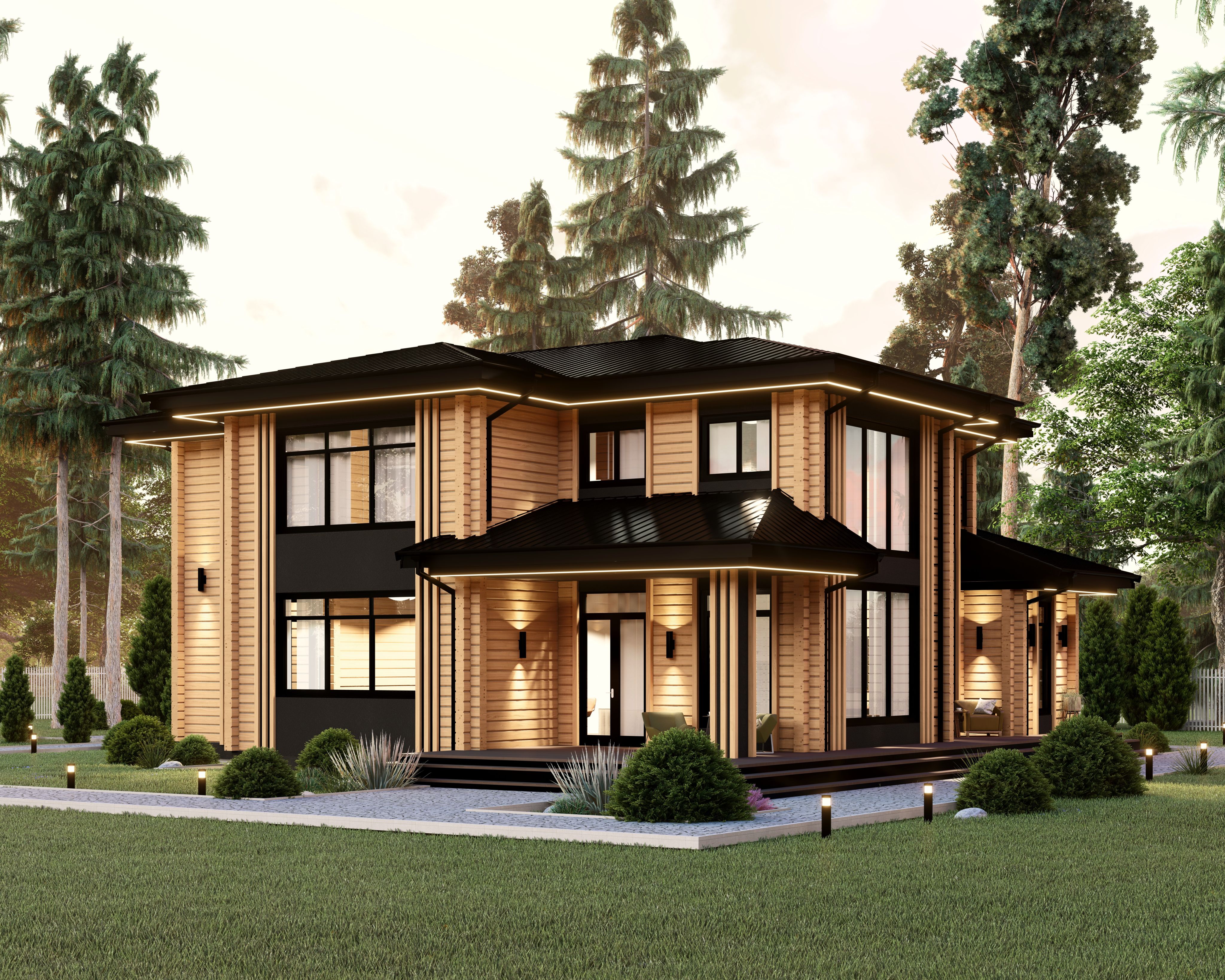 Дом из клееного бруса VZ-474