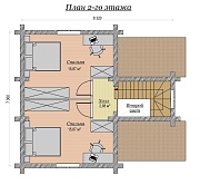 Дом из бревна ручной рубки 82,5м2, Проект №ВЗ-104-РР - 3