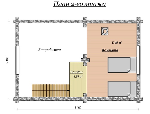 Баня из бревна 83м2, Проект №ВЗ-615 - 3