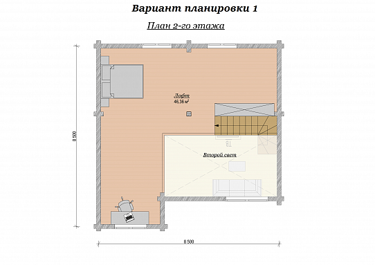 Дом из профилированного бруса 119 м2, Проект №ВЗ-346 - 3