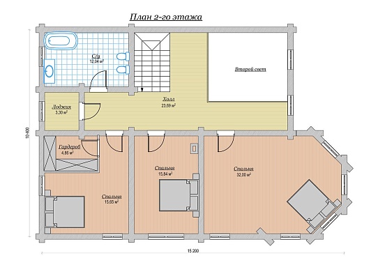 Дом из клееного бруса 302м2, Проект №ВЗ-336 - 3