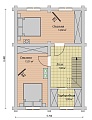 Дом из бревна 97м2, Проект №ВЗ-147 - 3