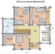 Дом из бревна ручной рубки 161м2, Проект №ВЗ-118-РР - 3